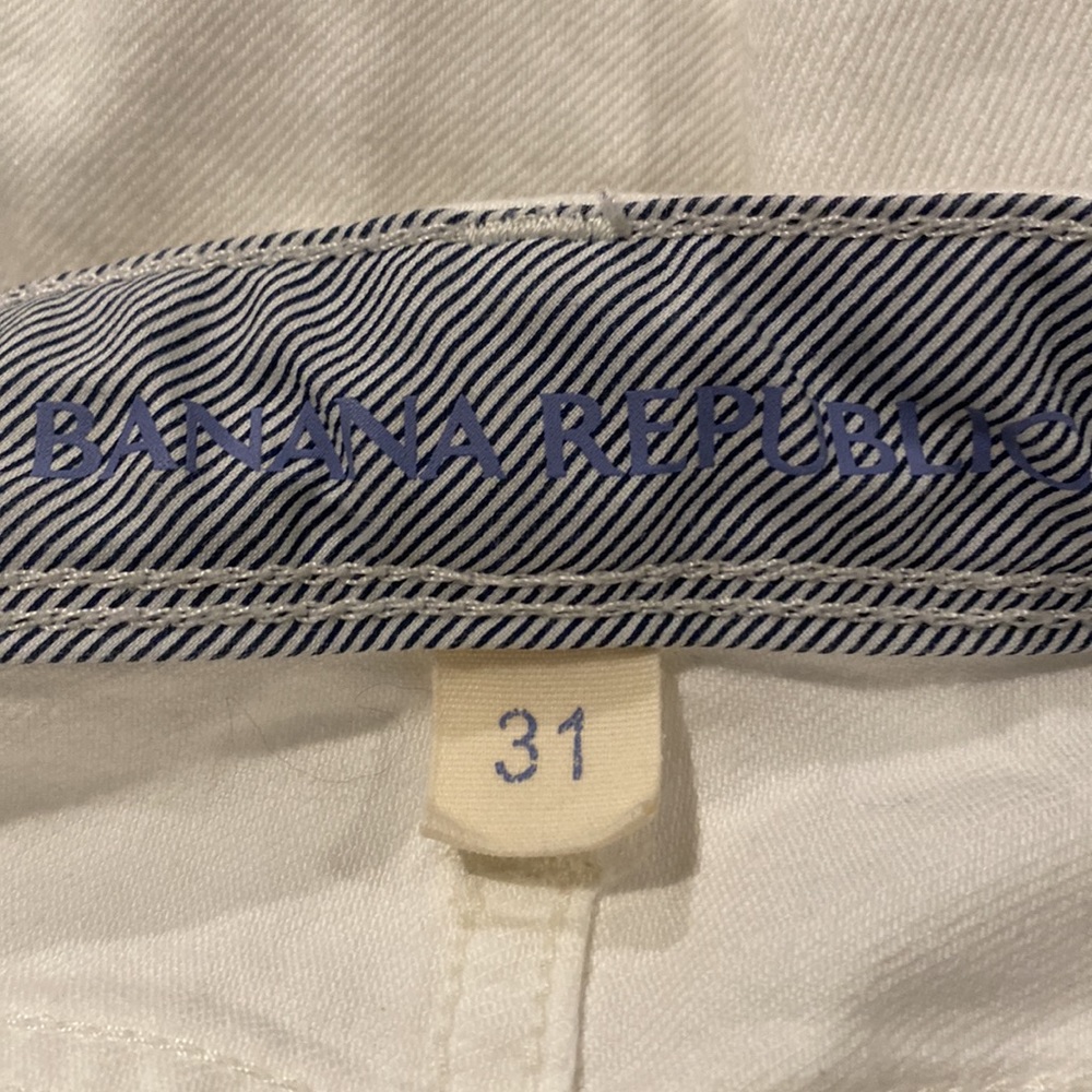 BANANA REPUBLIC WHITE SKINNY CROP DENIMS - Picture 13 of 15